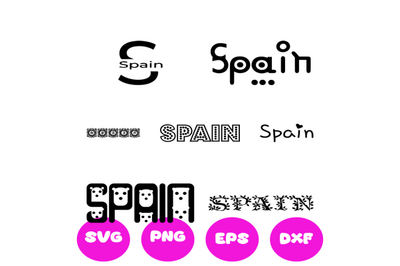 SPAIN COUNTRY NAMES SVG CUT FILE