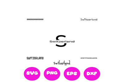 SWITZERLAND COUNTRY NAMES SVG CUT FILE