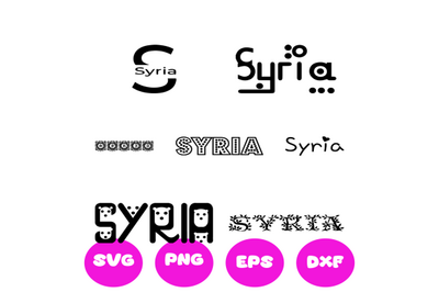 SYRIA COUNTRY NAMES SVG CUT FILE
