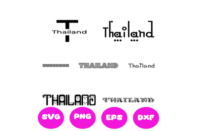 THAILAND COUNTRY NAMES SVG CUT FILE