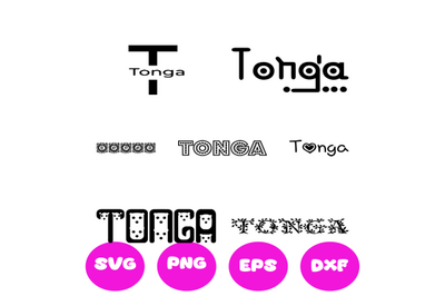 TONGA COUNTRY NAMES SVG CUT FILE