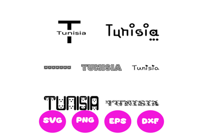 TUNISIA COUNTRY NAMES SVG CUT FILE