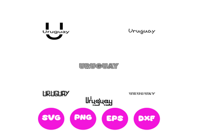 URUGUAY COUNTRY NAMES SVG CUT FILE