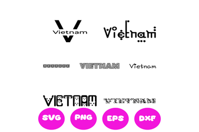 VIETNAM COUNTRY NAMES SVG CUT FILE