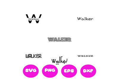 WALKER BOY NAMES SVG CUT FILE
