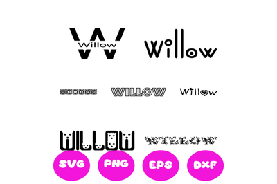 WILLOW GIRL NAMES SVG CUT FILE
