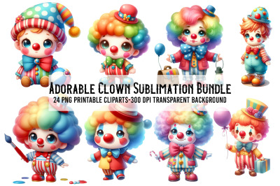 Adorable Clown Sublimation Bundle