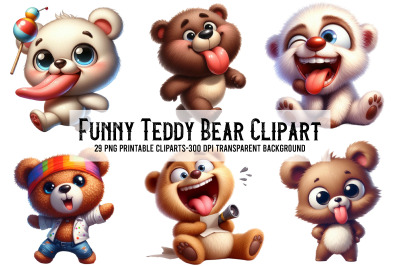Funny Teddy Bear Clipart