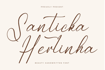 Santicka Herlinha - Beauty Handwritten Font