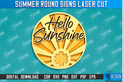Summer Round Signs&nbsp;| Summer Vibe Design | Signs Inscription
