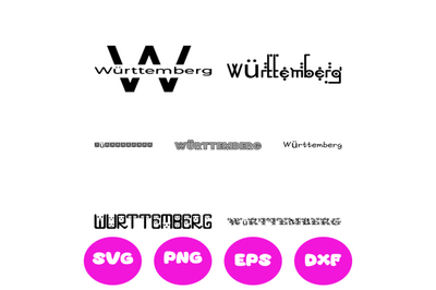 WRTTEMBERG COUNTRY NAMES SVG CUT FILE
