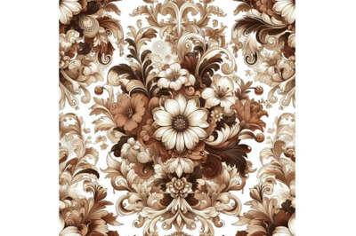 8 Seamless white floral pattern w bundle