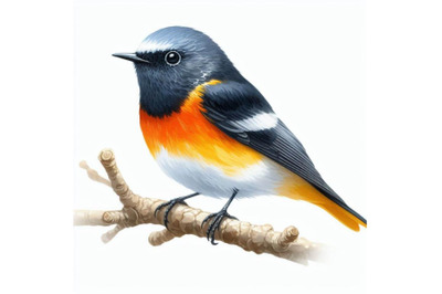 8 American Redstart bird watercol bundle