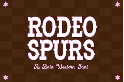 RODEO SPURS Fancy Western Font