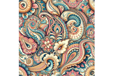 8 Colorful seamless Paisley pattern