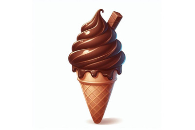 8 Chocolate Ice cream cone on a w bundle