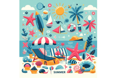 8 Seasonal Summer Graphic. A Summ bundle