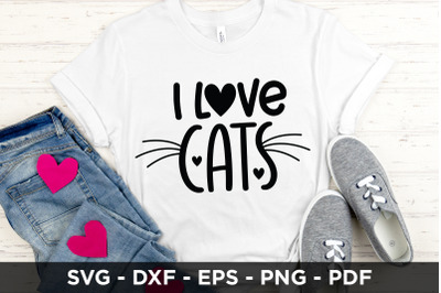I Love Cats SVG, Cat SVG, Cat Lover SVG