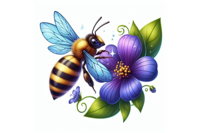 8 An  a beautiful bee isolated on bundle