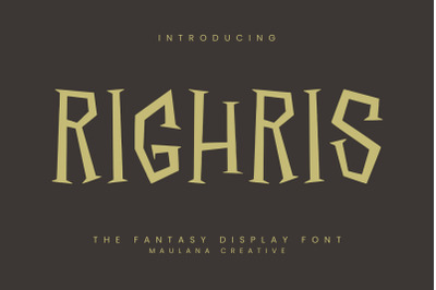 Righris Fantasy Display Font