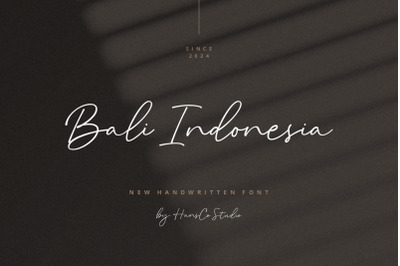 Bali Indonesia Handwriting Font