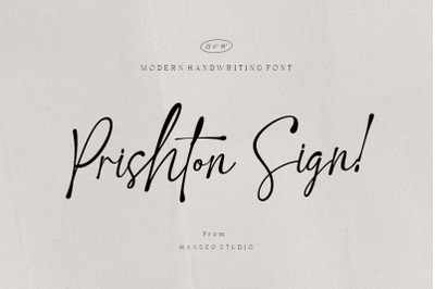 Prishton Sign Font