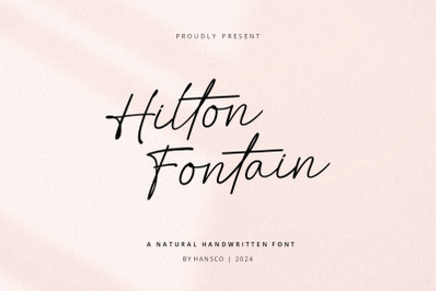 Hilton Fontain Signature Font