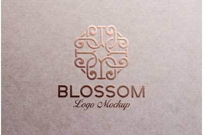 Copper Foil Logo Mockup