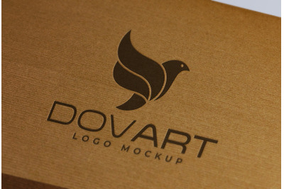 Embossed Black Logo Mockup Kraft Box