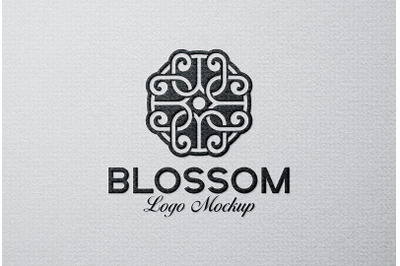 Embossed Black Logo Mockup