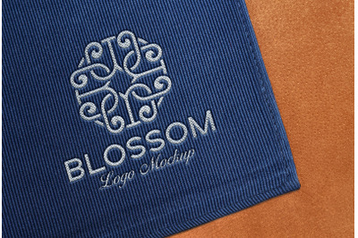 Embroidered Stitched Silk Twill Logo Mockup