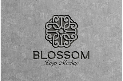 Engraved Concrete Logo Mockup