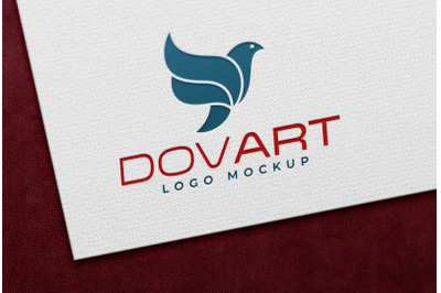 Full Color Logo Mockup White Paper