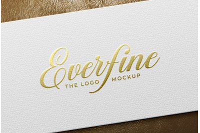 Gold Foil Logo Mockup Business Card