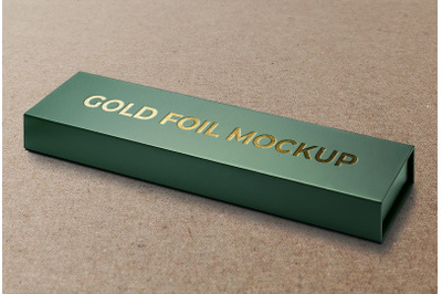 Gold Foil Logo Mockup Jewelry Box