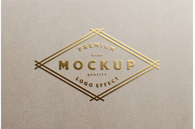 Gold Foil Logo Mockup