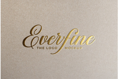 Logo Mockup Gold Foil Effect