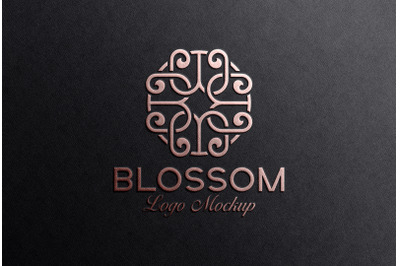Luxury Rose Gold Logo Mockup