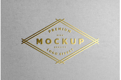 Premium Logo Mockup Gold Foil