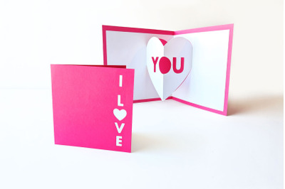 I Love You Heart Pop Up Card | SVG | PNG | DXF | EPS