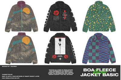 Boa Fleece Jacket Basic - Mockup