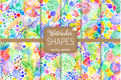 Shapes - Watercolor Fashion Pattern Papers