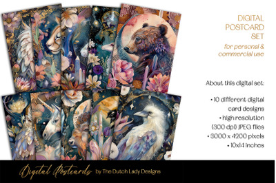 Enchanted Crystal Animals Postcards &amp; Art Prints