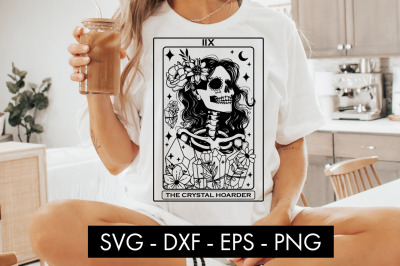 Tarot Card The Crystal Hoarder SVG Cut File PNG