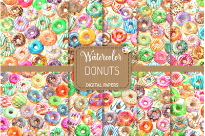 Donuts Set 3 - Watercolor Dessert Papers