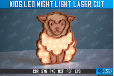 Kids Led Night Light | Home Design | Night Lamp | Sheep Design