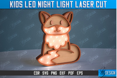Kids Led Night Light | Home Design | Night Lamp | Fox Design
