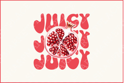 Juicy Pomegranate PNG, Trendy Designs, Juicy Fruit Clipart &amp; Y2K Baby Tee, Unique Aesthetic Graphics, Digital Download