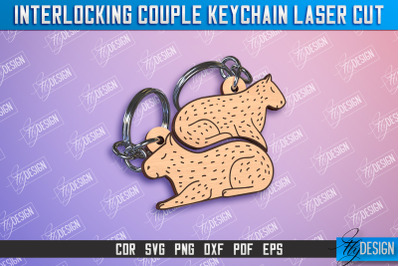 apybara Couple Keychain | Interlocking Couple Keychain Design | CNC