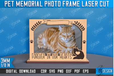 Pet Memorial Photo Frame Laser Cut | Animals Photo Frame Design